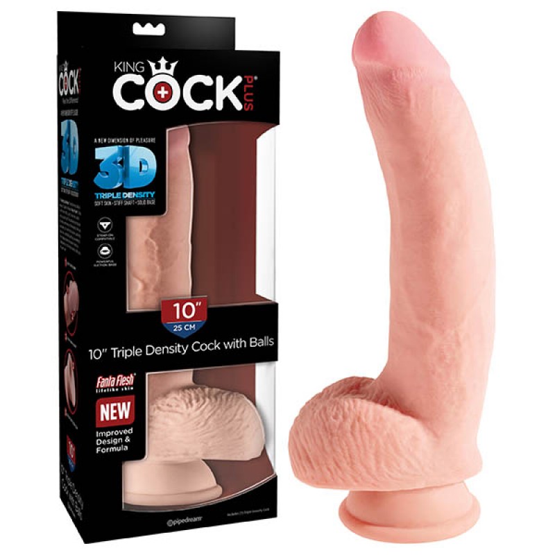 King Cock Plus 10'' Triple Density Cock with Balls